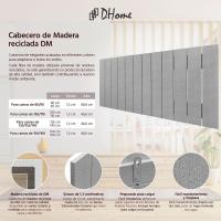 Cabecero de Madera reciclada DM Estilo Palet Vertical Cama Palets Herrajes incluidos (150cm, Madera Natural) - details 4