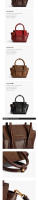 Bolso de cuero esmerilado en contraste Nueva moda bolso de mensajero de hombro retro - details 1