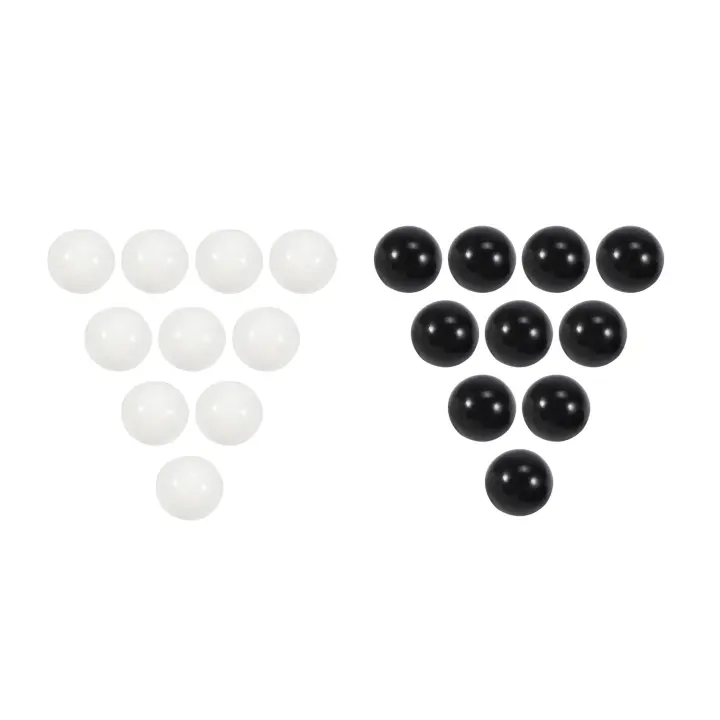 20 Unids Canicas 16Mm Canicas de Vidrio Knicker Bolas de Cristal DecoracióN Color Nuggets Juguete Blanco y Negro - 1