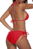 Traje de baño de vacaciones casual de bikini de tres puntos dividido para mujer profesional - details 22
