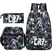 Mochila ligera de estilo sencillo para hombre y mujer, morral escolar con capacidad para ordenador portátil, 3 piezas, CR7 - details 13