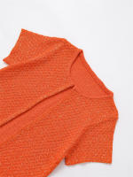 ZOCI-   chaqueta cárdigan de punto de manga corta con cuello redondo simple a la moda informal para mujer de verano con camisola - details 3