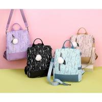 Mochila Con Estampado Floral Para Mujer, Bolsa De Viaje Informal, Con Bola De Pelo, De Gran Capacidad, Nueva - details 5