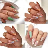 Juego completo de uñas postizas onduladas francesas, múltiples estilos, 24 piezas, precio asequible - details 3