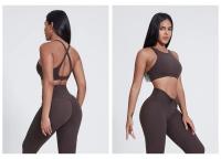 SHINBENE-Sujetador deportivo de cuello alto para entrenamiento, sostén con relleno cruzado en la espalda, ideal para Yoga - details 4