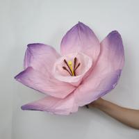 Flores de narciso de papel coloridas a gran escala, flores de papel arrugado de 50 cm, arreglo para eventos de boda, fondo de boda, flores simuladas en 3D - details 5
