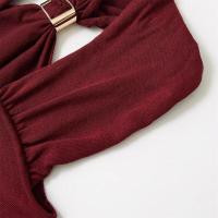 2025 Verano Nueva Ropa de Mujer Top de Punto con Cuello Halter, Hombros Descubiertos, Casual, Versátil y Multicolor - details 8