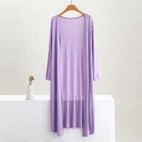 Modal Largo Cardigan Suéter de Algodón para Mujeres Abrigo Casual de Colores 12 - details 5