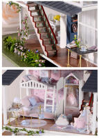 Muñeca de Casa de Jardín Monet Grande Nueva DIY Modelo de Madera Muebles Mini Figura de Acción Manual 3D Juguete para Niños - details 8