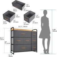 Unidad de Almacenamiento de Tela, con 7 cajones Extraíbles, Cómoda para Sala de Estar, Dormitorio - details 3