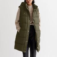 Abrigos largos de Invierno para mujer, chaleco informal sin mangas, chaquetas con capucha para mujer - details 0