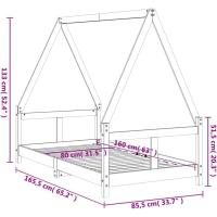 Estructura de Cama Infantil Madera Maciza de Pino 90x190 cm - details 72