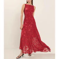 BUNO-Vestidos largos con tirantes y cuello en V con estampado amarillo, vestido largo plisado elegante sin mangas y espalda descubierta de cintura alta para mujer, batas para ir al trabajo de verano - details 3