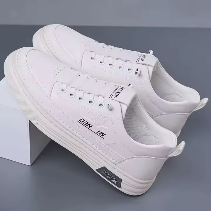 Zapatos deportivos informales para hombre, piel de vaca de capa superior, estilo de caminar moderno, suela de goma, modernos y versátiles para todas las estaciones. - 1