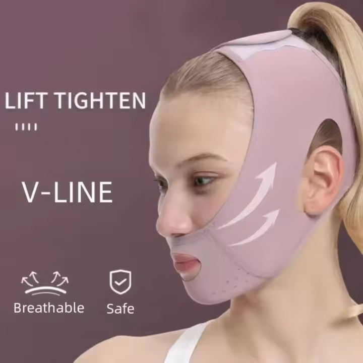 Banda Adelgazante Reutilizable Levantamiento de Labios y Mandíbula Masaje Facial - 1