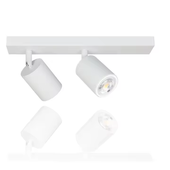 CBJKTX Focos LED Blancos GU10 2 Bombillas 350 °   Foco de pared industrial ajustable de la lámpara moderna del pasillo MAX.25W para el dormitorio - 1