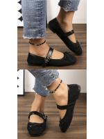 Zapatos Mary Jane de mujer con suela plana y puntera cuadrada de gran tamaño, estilo francés, para la noche, 2025. - details 11