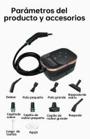 Limpiador a vapor portátil de 2500 W, hidrolavadora con esterilización a alta temperatura para el hogar, el coche, la cocina y el aire acondicionado. - details 6