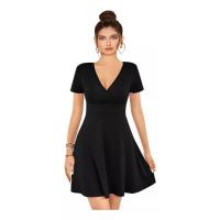Moda Vestido De Mujer Europeo Y Americano con Cuello en V, Falda De Volantes, Falda Corta, Temperamento, Vestido De Viaje - details 6