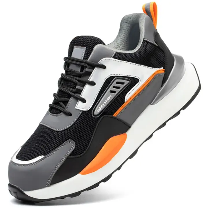 Zapatos de seguridad anti aplastamiento y anti pinchazos para hombres, zapatos de trabajo, zapatillas deportivas ligeras y transpirables, botas de trabajo de seguridad. - 1