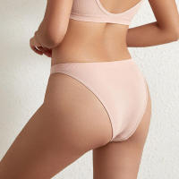 Tanga de algodón acanalado sin costuras para mujer, bragas de Bikini de cintura baja simples, ropa interior deportiva para niñas - details 10
