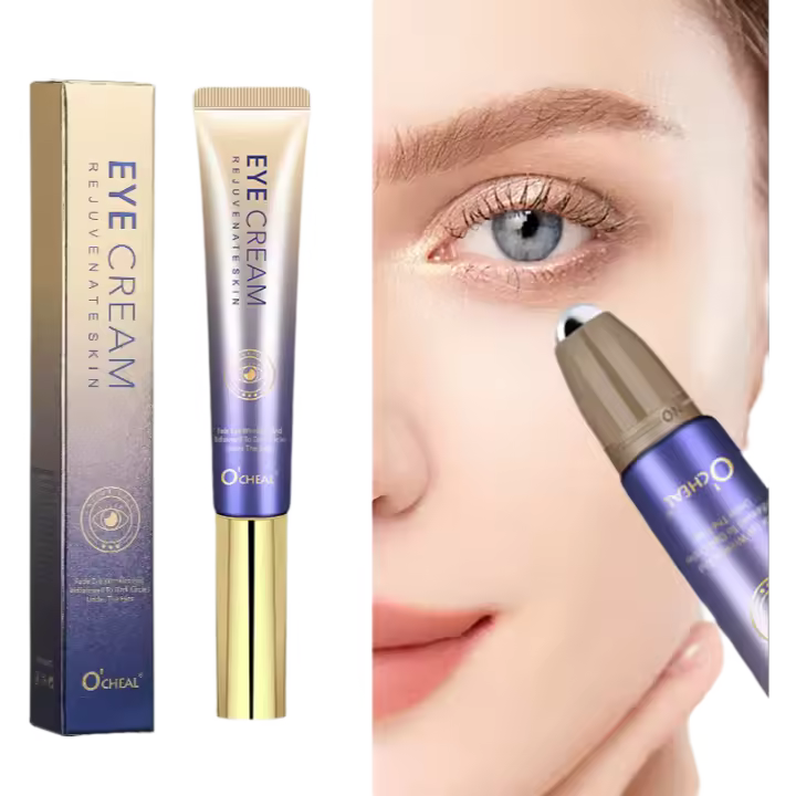 Crema Ocular Anti- Arrugas O'CHEAL Hidratante Secado Rápido con Bola de Rodillos - 1