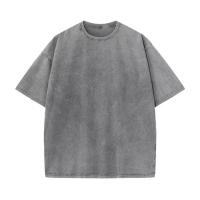Camiseta de cuello redondo desgastada lavada de estilo retro para hombre, camiseta de cuello redondo de manga corta cómoda e informal de ajuste regular para verano, camiseta de moda para hombre para uso diario, camisetas de diseñador - details 1