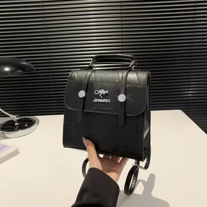 Tendencia, mochila, un hombro, casual, textura, elegante, doble hombro, personalidad, moda, nuevo estilo - 1