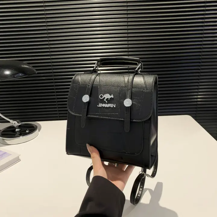 Tendencia, mochila, un hombro, casual, textura, elegante, doble hombro, personalidad, moda, nuevo estilo - 1