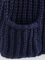Chaleco de Punto sin Mangas de Moda Coreana para Mujer Cuello en V, Botón Azul, Bolsillos de Adelante, Rojo - details 18