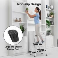 Escaleras Plegables de 150KG Pedales Antideslizantes Anchos Taburete Escaleras de Mano de Acero - details 16