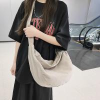 Bolso Bandolera De Lona Sólida Para Mujer Gran Capacidad Bolso De Compras Y Estudiante Bolso De Hombro Unisex Para Escuela - details 23