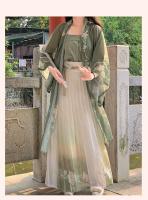 Camisa de manga grande para mujer, conjunto completo estampado elegante Hanfu, Falda plisada con cintura, fresco diario, primavera, verano y otoño - details 9