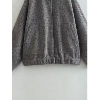 Chaqueta Bomber de manga larga con bolsillos y botones, abrigo liso - details 6
