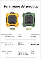 Ventilador Colgante para Cintura de Alta Velocidad para el Aire Libre - 100 Velocidades Regulables, Pantalla Digital y Batería de 8000 mAh - details 14