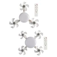 Ventilador de techo eléctrico con luz LED, ventilador de Dron con atenuación y control remoto, ventilador de techo silencioso E27, ventilador de aire acondicionado para el hogar - details 4