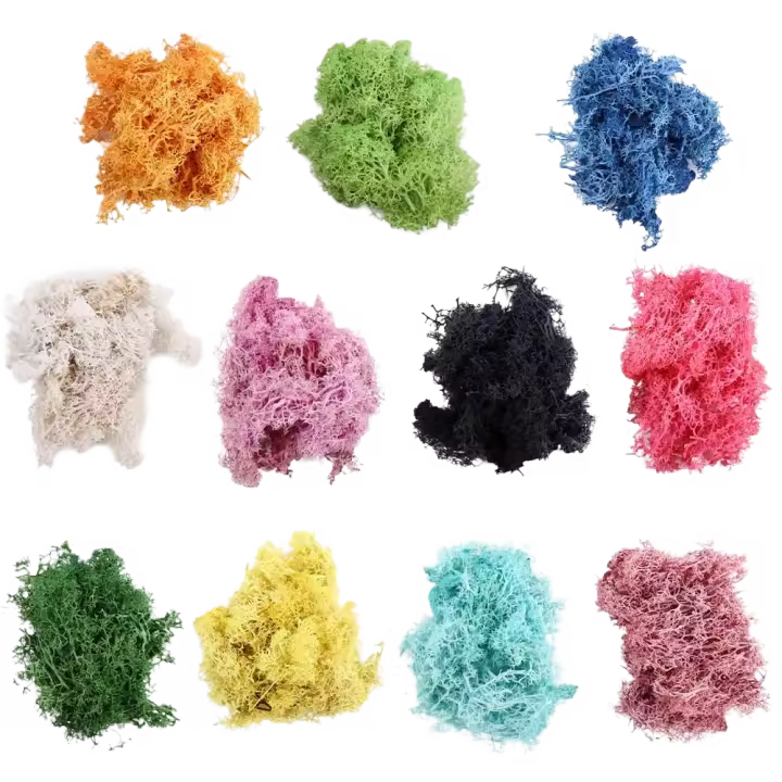 Plantas verdes artificiales para sala de estar, flores falsas, adornos para el hogar, musgo eterno, decoración de jardín, musgo de plantas artificiales, 20g - 1