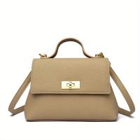 Bolso de mano beige elegante para mujer - Bolso de hombro versátil y elegante con herrajes en tono dorado, cierre de cremallera y forro de poliéster - Perfecto para el trabajo o salidas informales, bolso de mano de trabajo |   Bolso de hombro elegante | - details 2