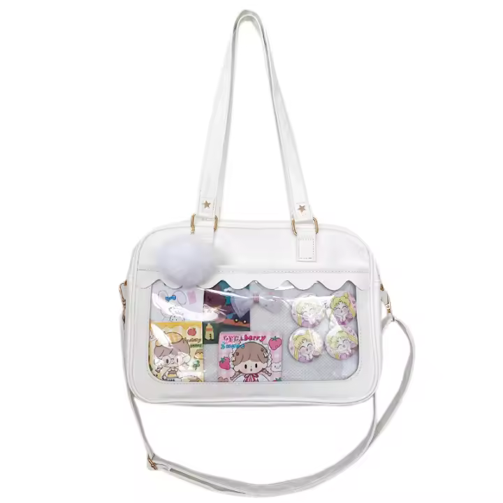 Bolso de bebé transparente suave para niña estudiante, bolso de hombro pequeño, bolso cuadrado, bolso de mensajero bidimensional - 1