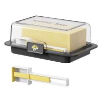 Plato hermético con tapa, contenedor para mantequilla, caja de almacenamiento de queso Rectangular multifuncional para estante de puerta de refrigerador - details 5