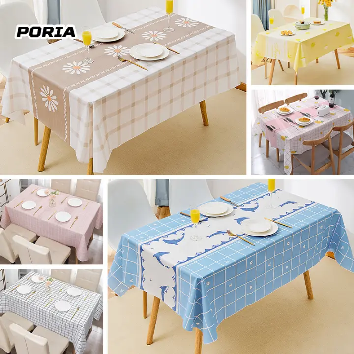 Mantel de mesa PEVA impermeable, Mantel Rectangular, paño de aceite para cena, Mantel con patrón Floral, tapete para mesa de centro - 1