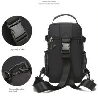 Bolso de hombro a la moda para hombre, bolso de pecho multifunción de gran capacidad, bolso de mensajes deportivo, bolso cruzado de tela de Color sólido para hombre - details 7