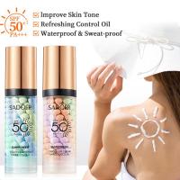 Nuevo Crema aislante de arcoíris de tres colores, 40ml, SPF50 + protector solar, hidratante, Invisible, poros, brillo Facial, corrección del tono de la piel - details 0