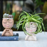 Amor europeo transfronterizo chica medio cuerpo suculenta planta verde maceta almacenamiento en el hogar patio jardín decoración de alta gama - details 16