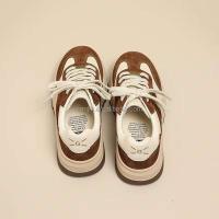 Nuevas zapatillas de deporte blancas puras con aumento de altura para mujer, zapatos de Skate de cuero de vaca Real de alta calidad con clase, informales para niñas, marca - details 7