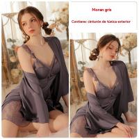 Elegante Vestido de Noche de Talla Grande con Escote Profundo Manga Abullonada, Sin Espalda, Almohadilla de Pecho Plus Ropa de Casa de Moda para Mujeres - details 7