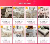 Rectángulo bordado de terciopelo de oro blanco, lujosa funda para mesa de comedor, mantel, corte, ENCE, TV, tocador, juego Antip - details 0