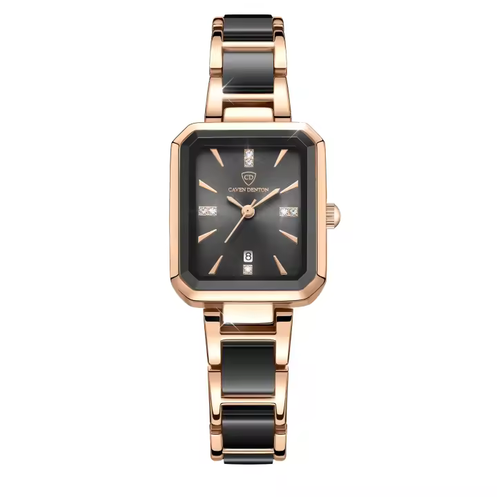 Reloj de Cuarzo de Lujo para Mujer Reloj de Negocios Elegante de Acero Inoxidable - 1