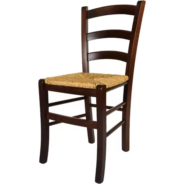 Venezia para Cocina y Comedor, Estructura en Madera de Haya barnizada Color Blanco y Asiento - 1