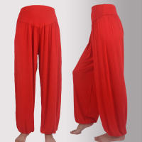 1 Uds. Pantalones de baile deportivos de Yoga suaves de algodón informales sueltos elásticos para mujer a la moda - details 11